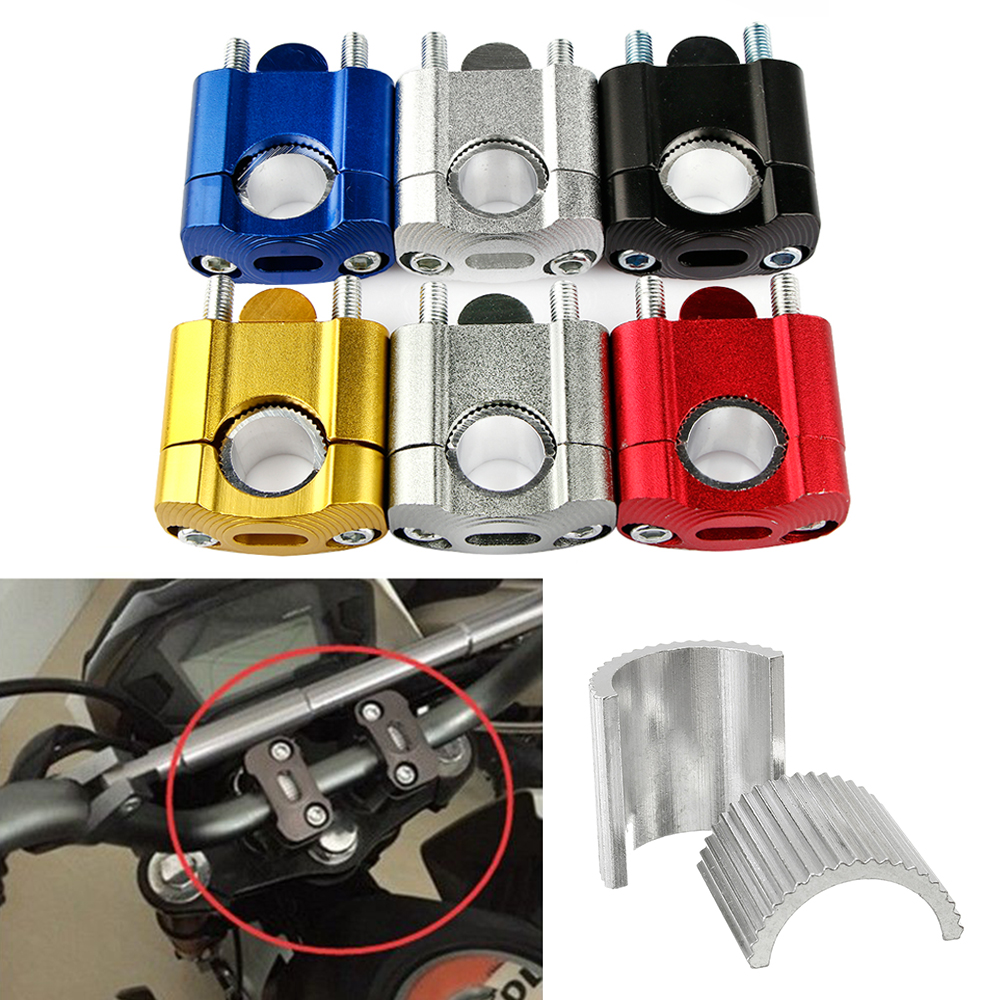 Universal 7//8/'/' Handlebar Handle Fat Bar Mount And Bolts Clamps Riser Motorcycle