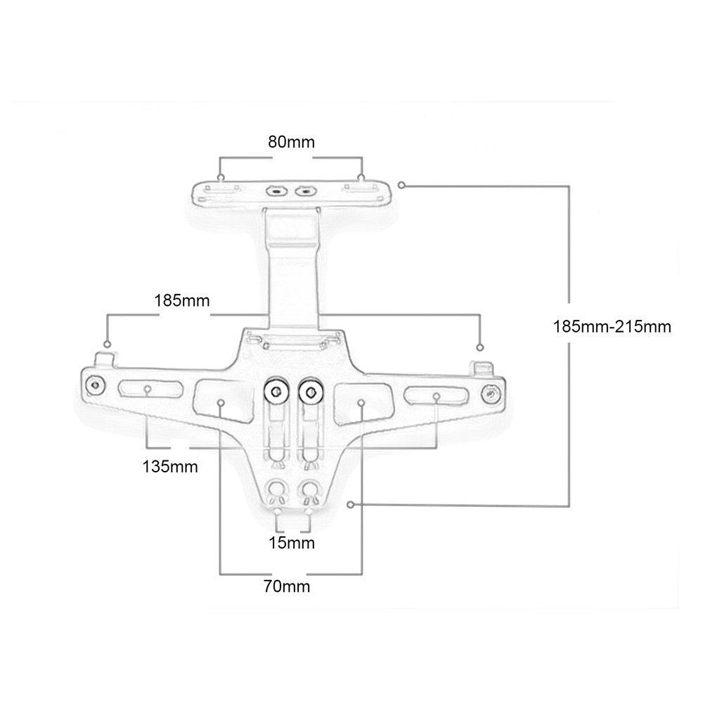 CNC Motorcycle License Plate Holder LED Tail Light Fender Eliminator