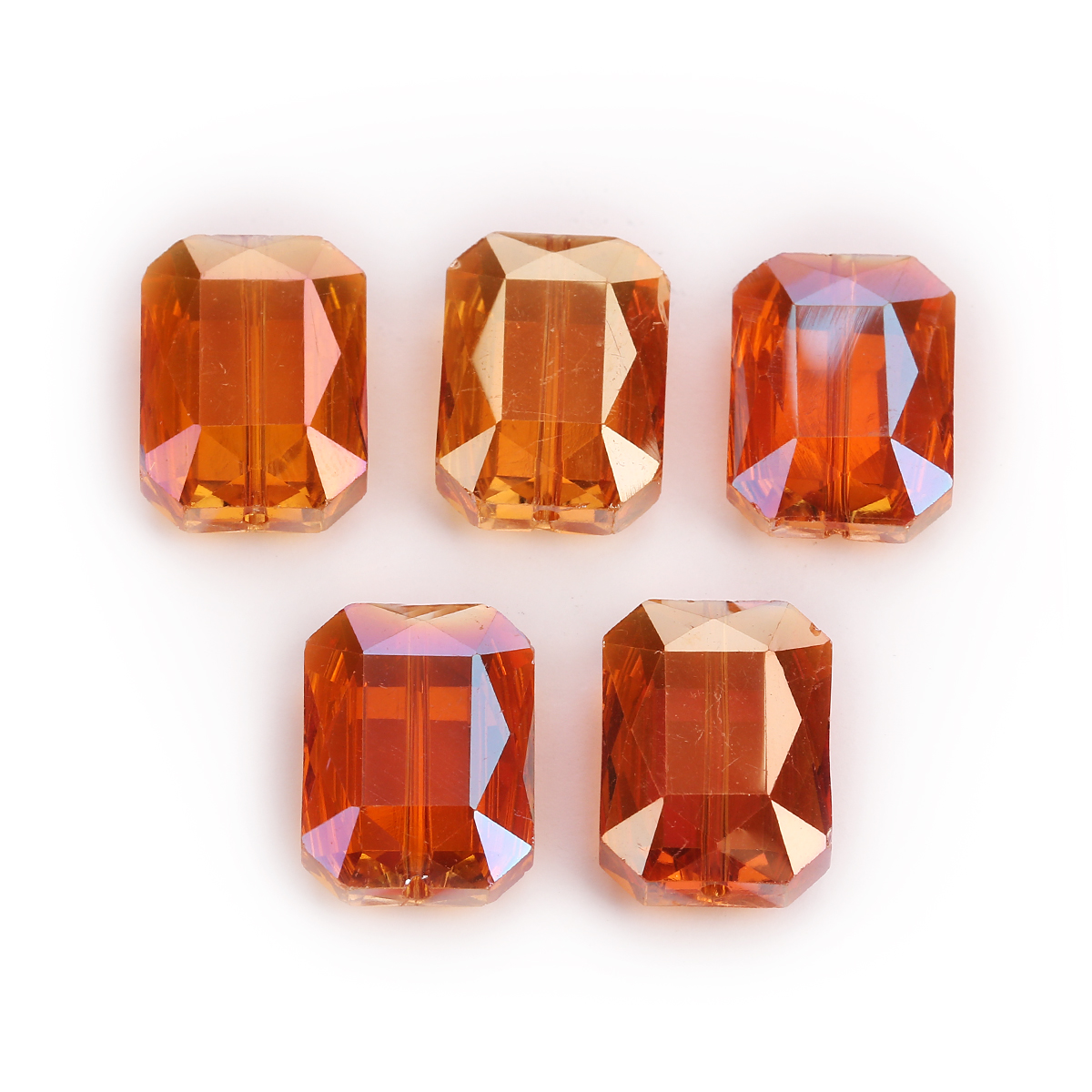 18 mm Rectangle Carré à Facettes Verre Cristal Charme Perles Spacer Loose Wholesale