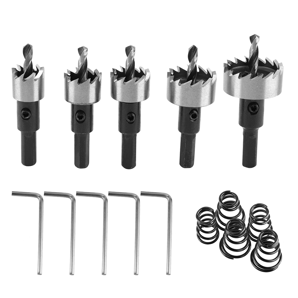 5pcs 16-30mm Hole Saw Cutter Drill Bit Set HSS Hole Saw Drill Sheet Metal Reamer 5pcs 16-30mm Hole Saw Cutter Drill Bit Set HSS Hole Saw Drill Sheet Metal Reamer