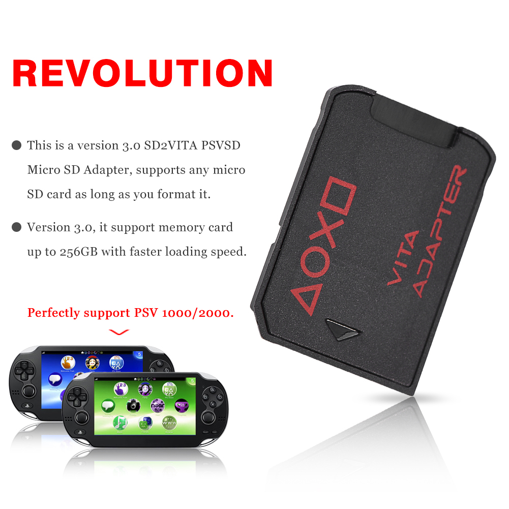 SD2VITA PSVSD Micro SD Card Adapter For PS Vita 1000 2000 Henkaku Enso ...