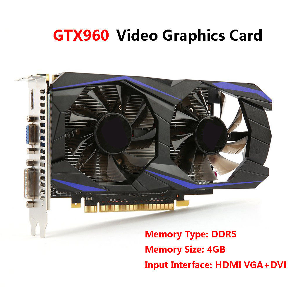 gtx 960 graphics card 4gb ddr5 hdmi gaming video cards pci express gtx 960 size