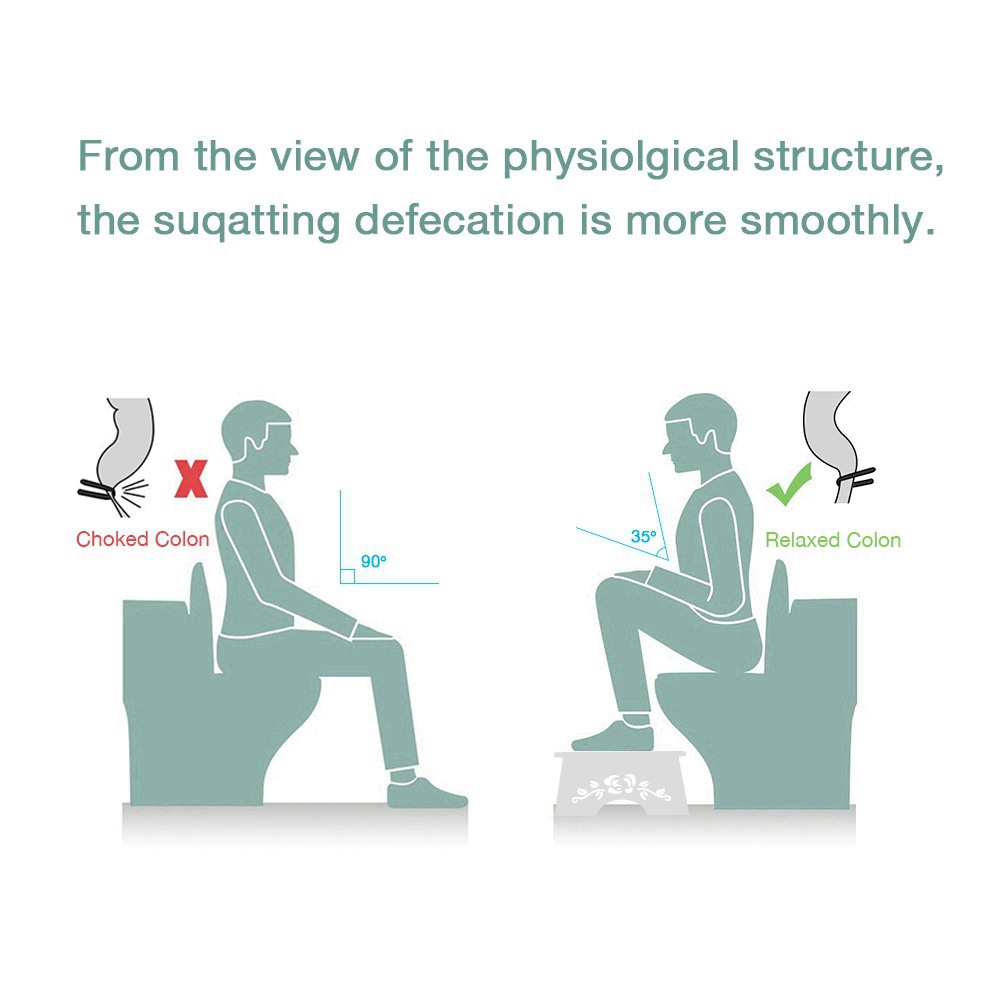 Bathroom Toilet Aid Squatty Step Foot Stool for Potty help Prevent