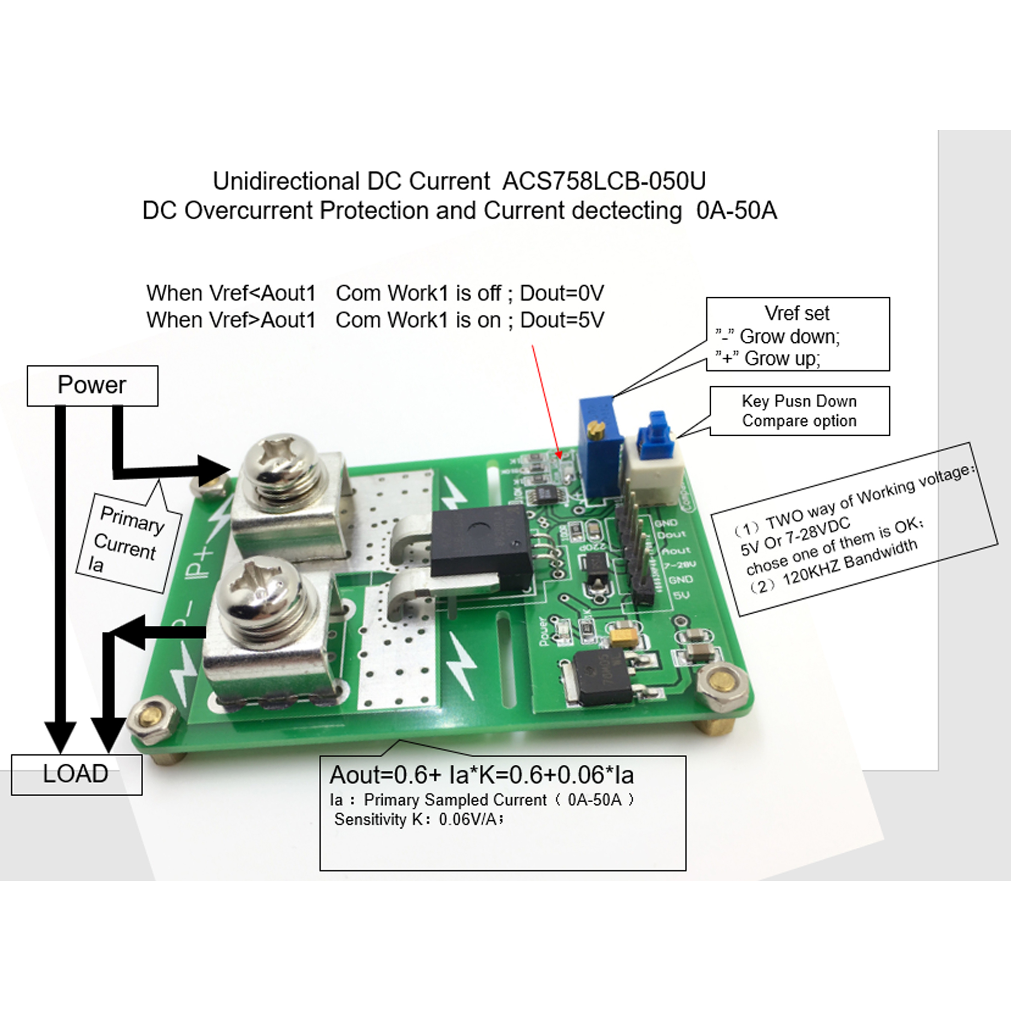 ACS758ECB-200B AC// DC detection over current protection module TOPUS