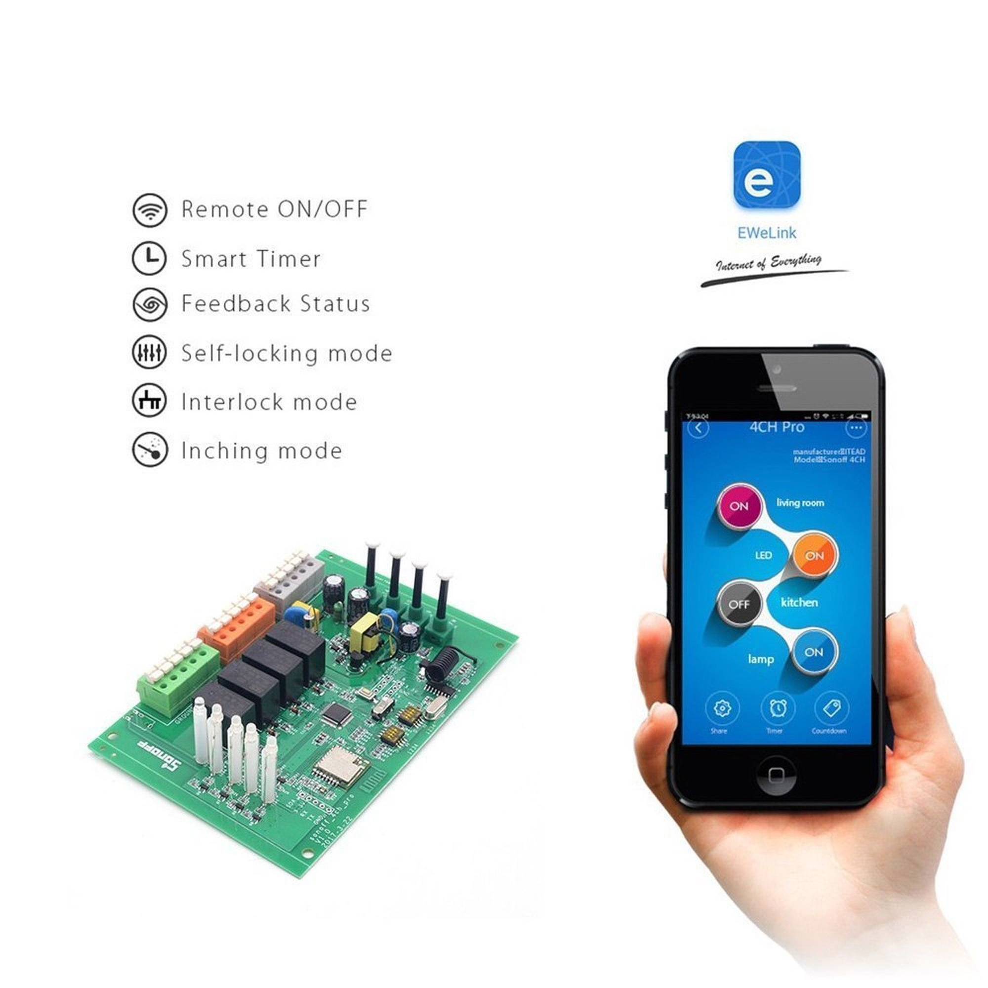 Sonoff 4ch Pro 4 Way Mounting Wifi Wireless Smart Switch