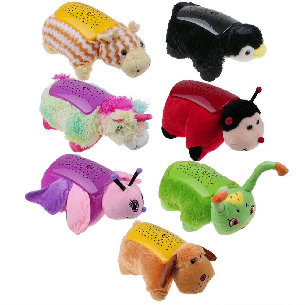 ANIMAL CUDDLE PET PILLOW CUSHION DREAM NIGHT LIGHT BED LITES KIDS CHILDRENS CUTE eBay