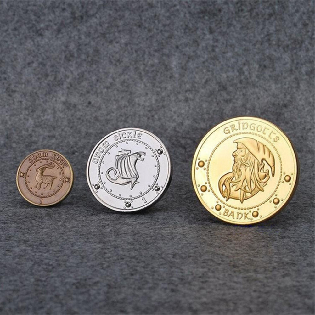 Harry Potter Gringotts Wizarding Bank Two-sided Coin Metal Pandent Necklace