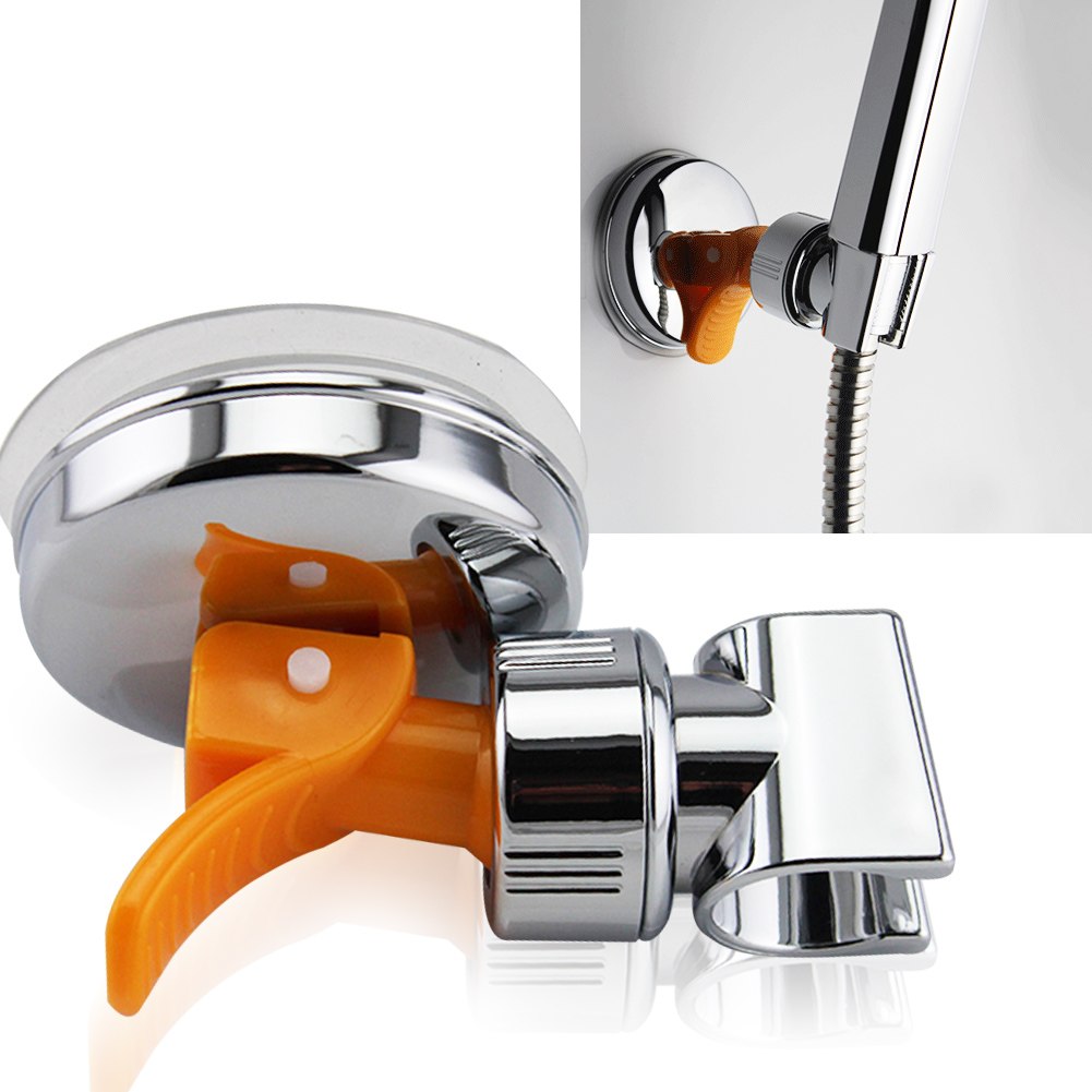 Adjustable Attachable Rotatable Chromed Shower Head Holder with Suction