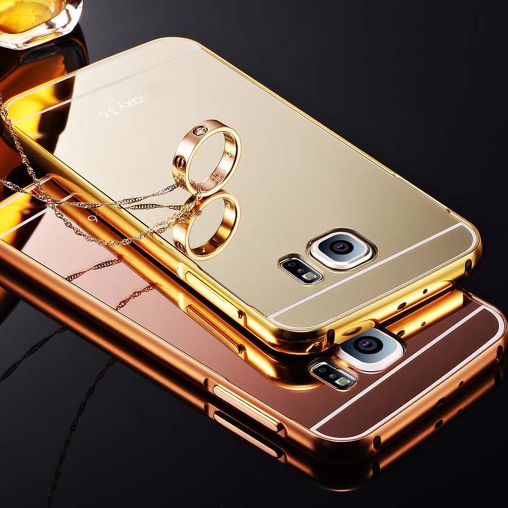 luxury aluminum metal bumper frame mirror back cover luxury aluminum metal bumper frame mirror back cover
