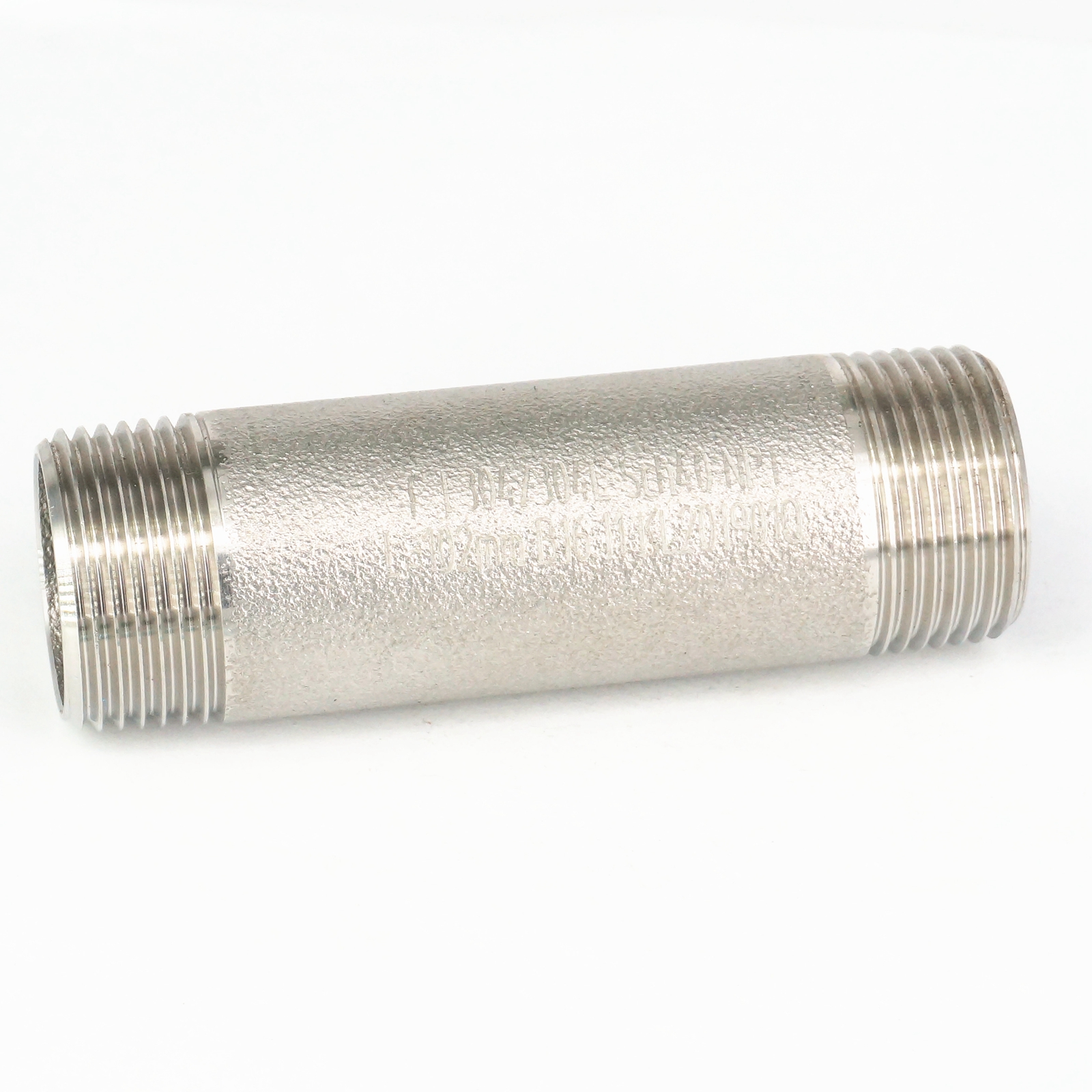 1/4" to 2" NPT Male 304 Stainless Steel 100mm Barrel Nipple Pipe