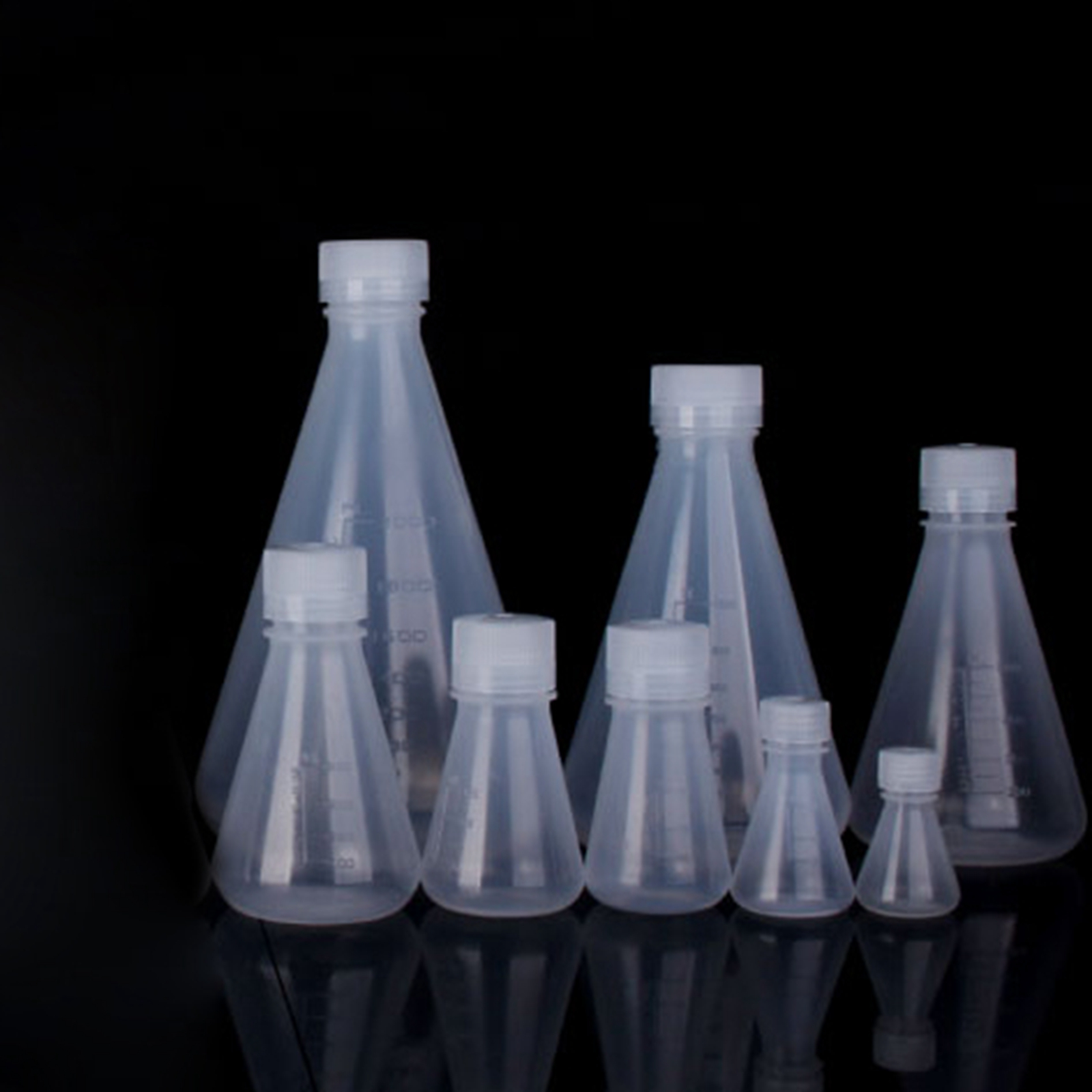 252000ml PP konische Erlenmeyerkolben mit Cap Lab Teaching Experiments