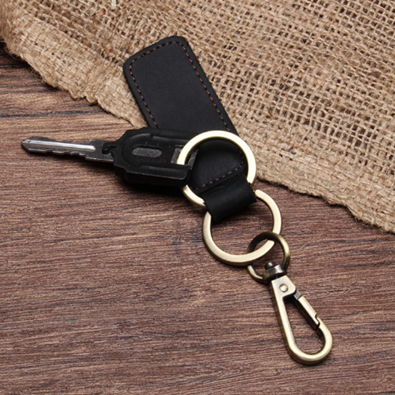 KEY CHAIN & LEATHER Belt Loop Key Holder Ring Keychain Keyring Keyfob