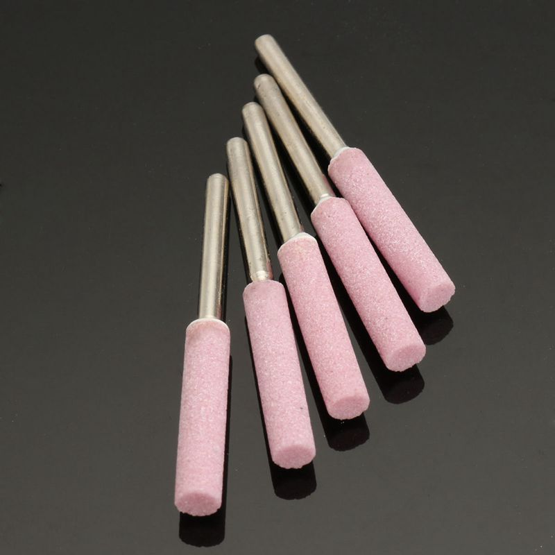 5pc 4.8mm 3//16/" Chainsaw Sharpener Burr Grinding Stone File Chain Saw Sharpening