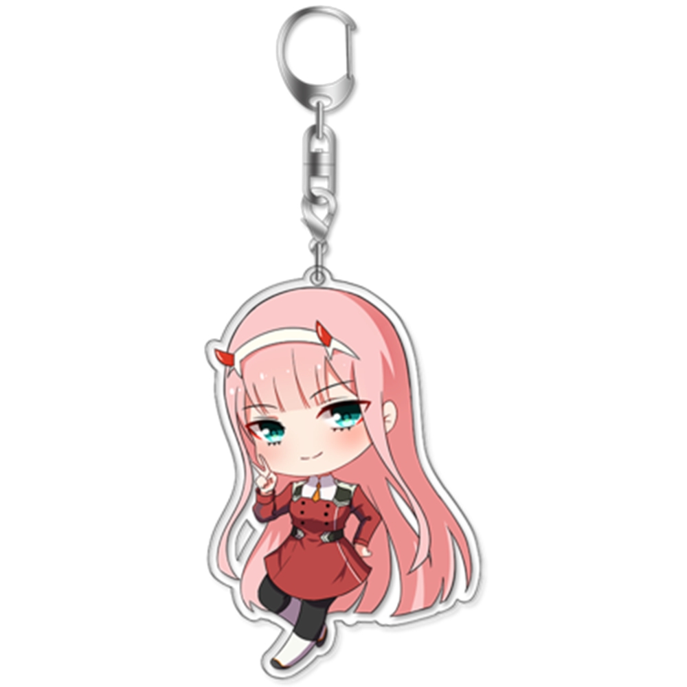 DITF DARLING in the FRANXX Keyring ZERO TWO 002 Acrylic Keychain New Gift