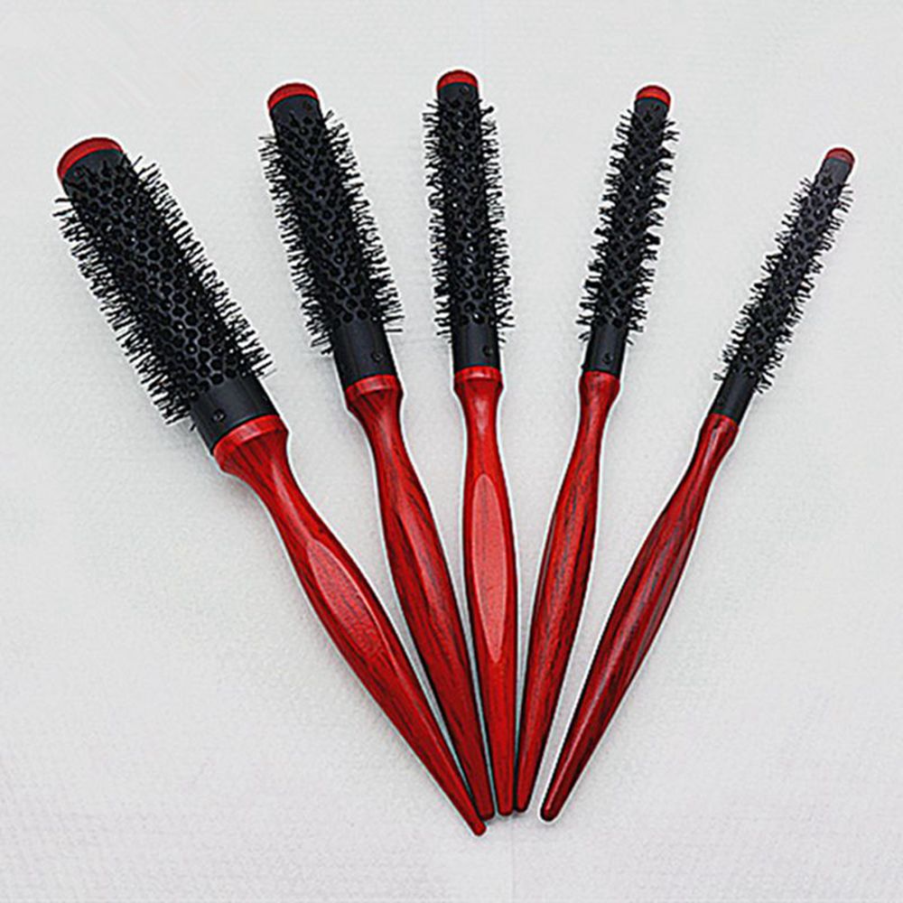 Roller Small Round Men S Hair Brush Styling Comb Wooden Handle