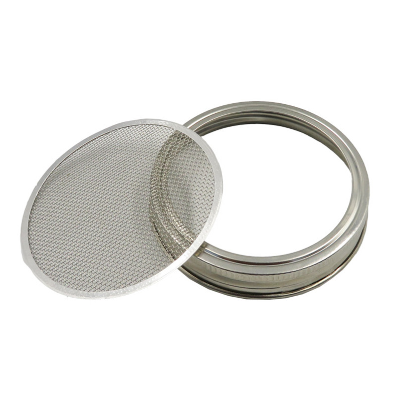 2Pcs Stainless Steel Strainer Sprouting Lids For Wide Mouth Mason
