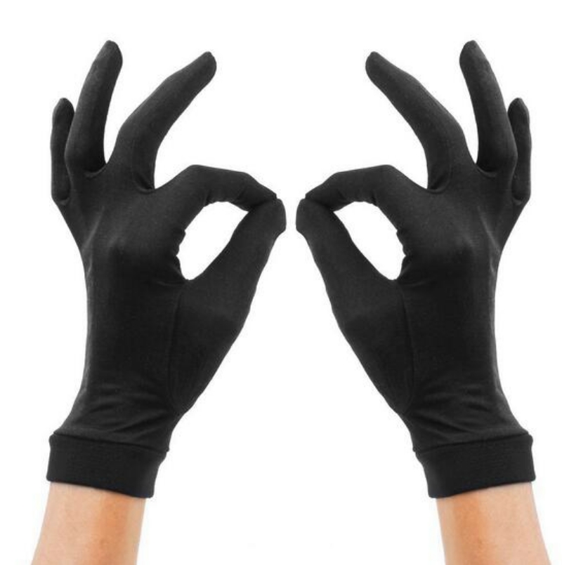 Pure Silk Black Liner Inner Thin Gloves Thermals Ski BikeMotorcycle