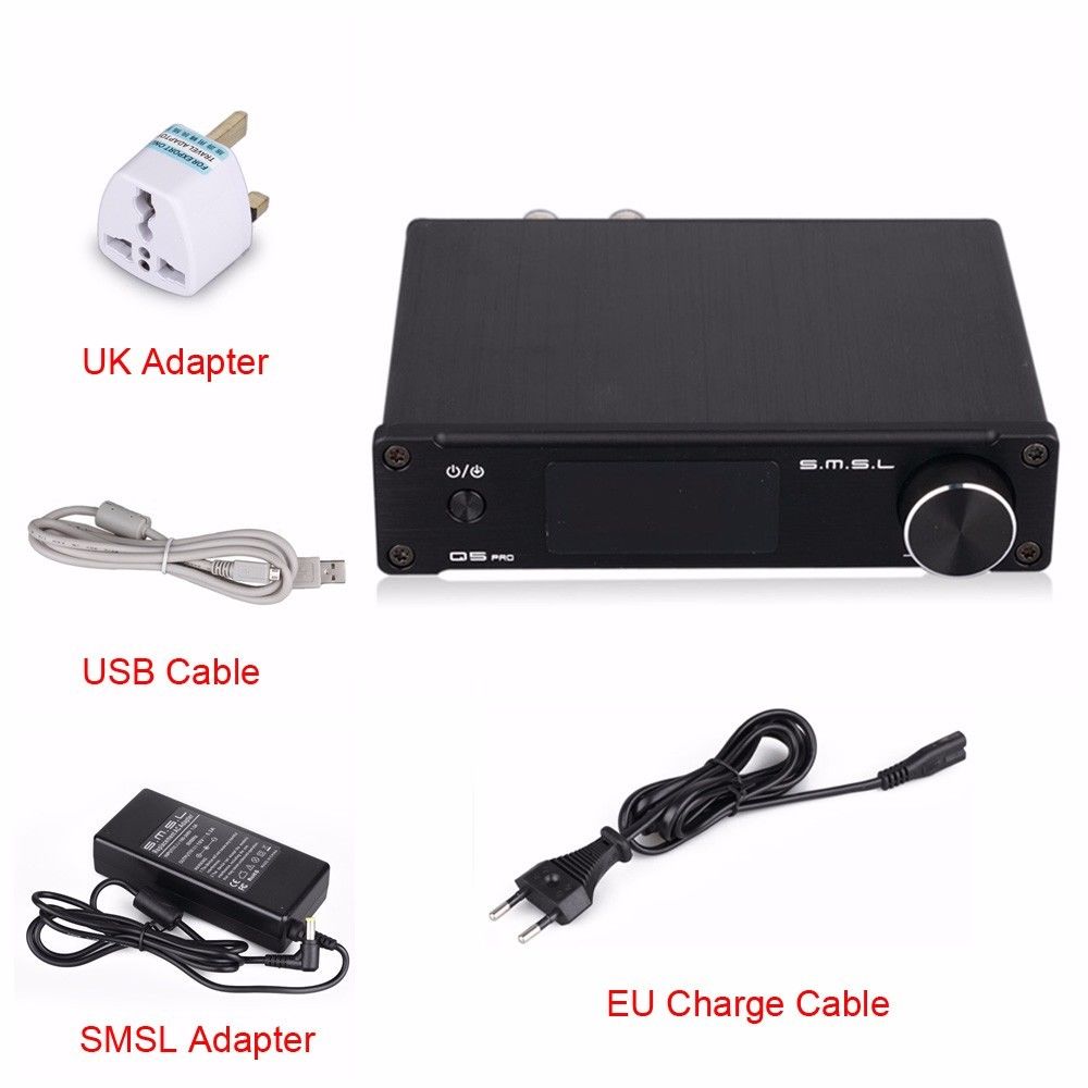 SMSL Q5 Pro Digital 2 Channel Stereo Home Audio Speaker Amplifier Amp