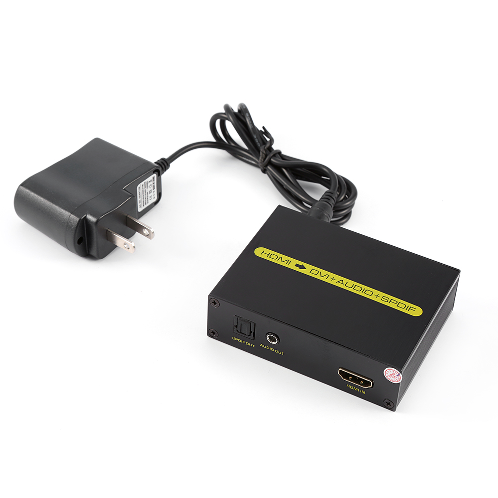 HDMI to DVI DVID with 3.5mm Audio Jack Output Video Converter for HDTV