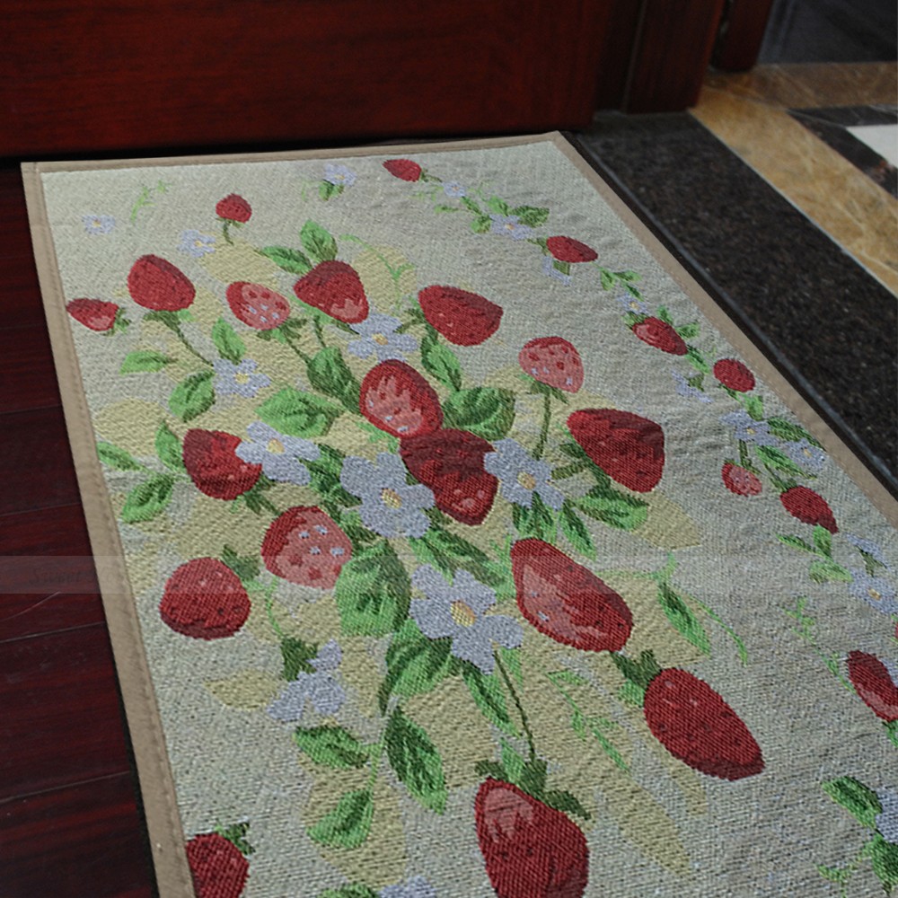 yazi Door Mat Strawberry Style Kitchen Rug Floor Runner Bathroom Carpet