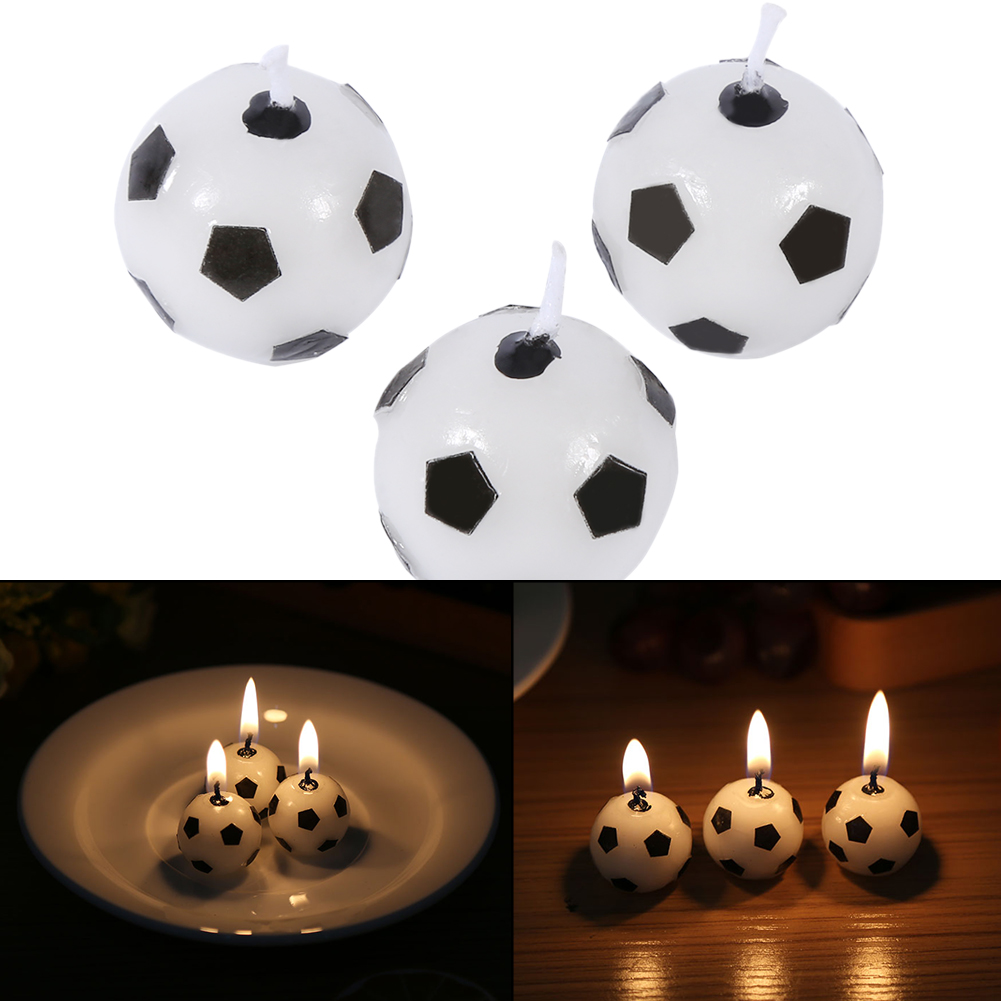 Cartoon Soccer Football Candles Ball Shaped Cake Christmas Birthday
