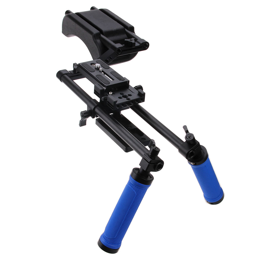 camera camcorder DSLR stabilizer shoulder Mount support Rig kit w/Dual