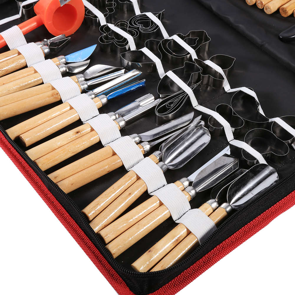 1 Set 80pcs Kitchen Vegetable Fruit Carving Tools Chef Kit Food Wood