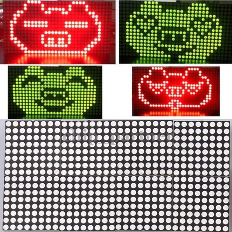 16x32 Dot Matrix Red Green Dual-Color DIY Kit Dot LED Display Module ...