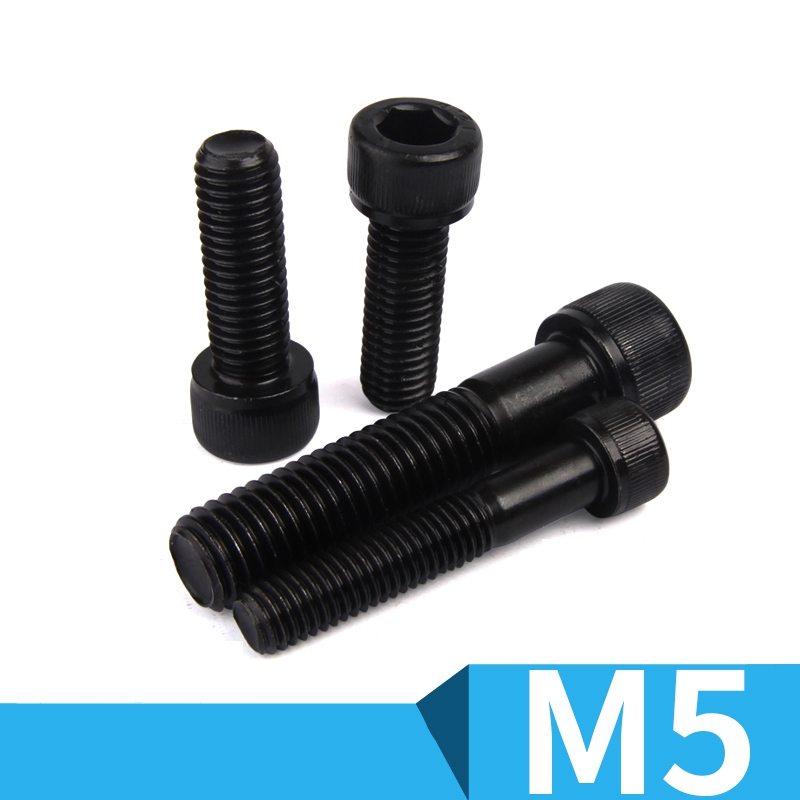 M5 Grade 12.9 Carbon Steel Metric Thread Hex Socket Head Cap Screw Bolt