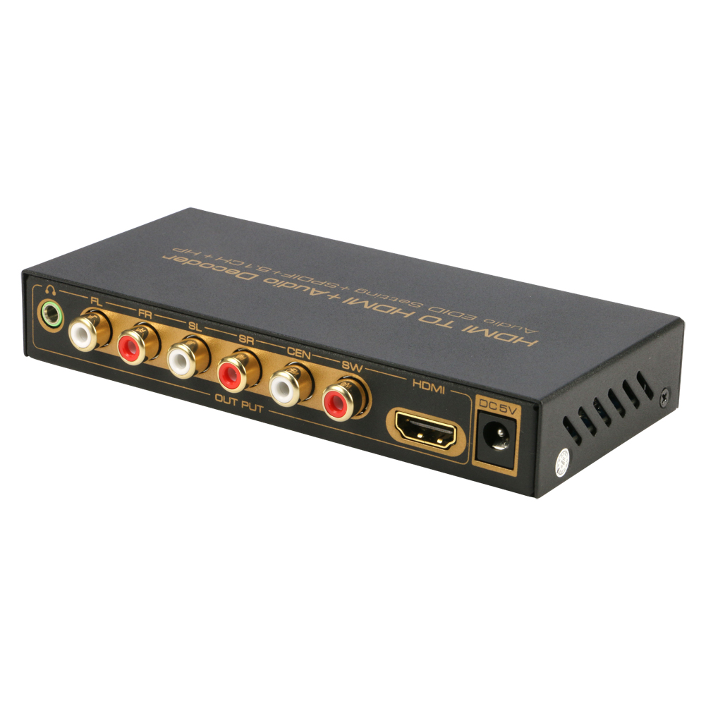 HDMI to HDMI+Audio Decoder Extractor Splitter SPDIF Digital Optical/ Analog 5.1