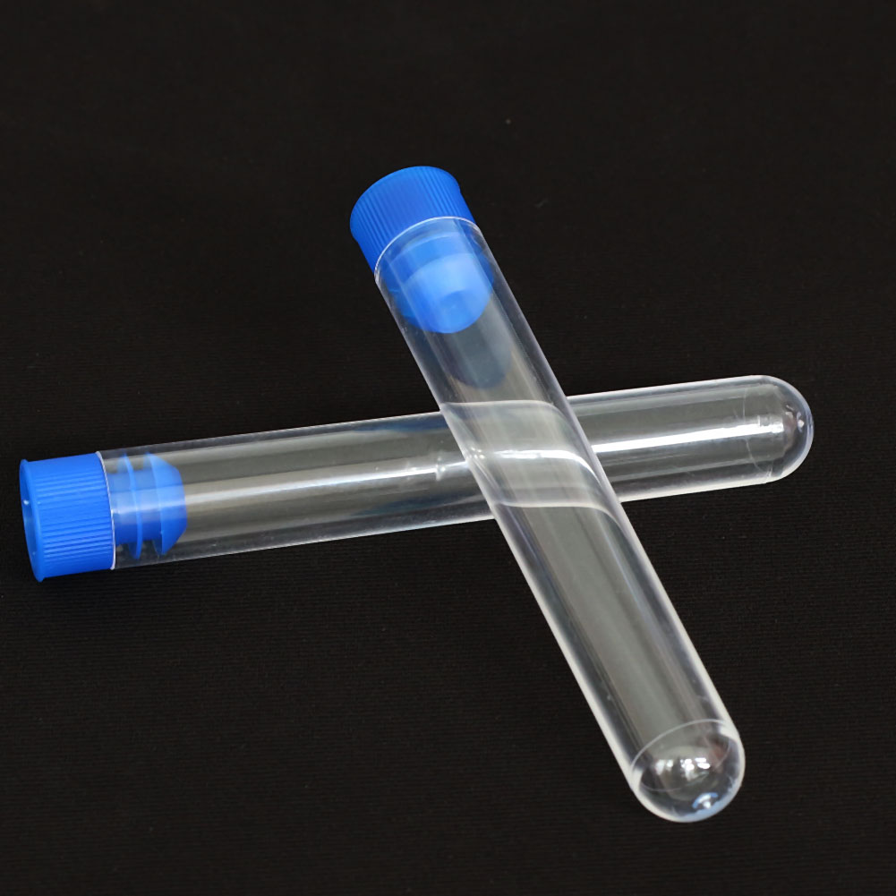 10/30/50/100PCS Plastic Clear Lab Test Tubes Vial Sample Container