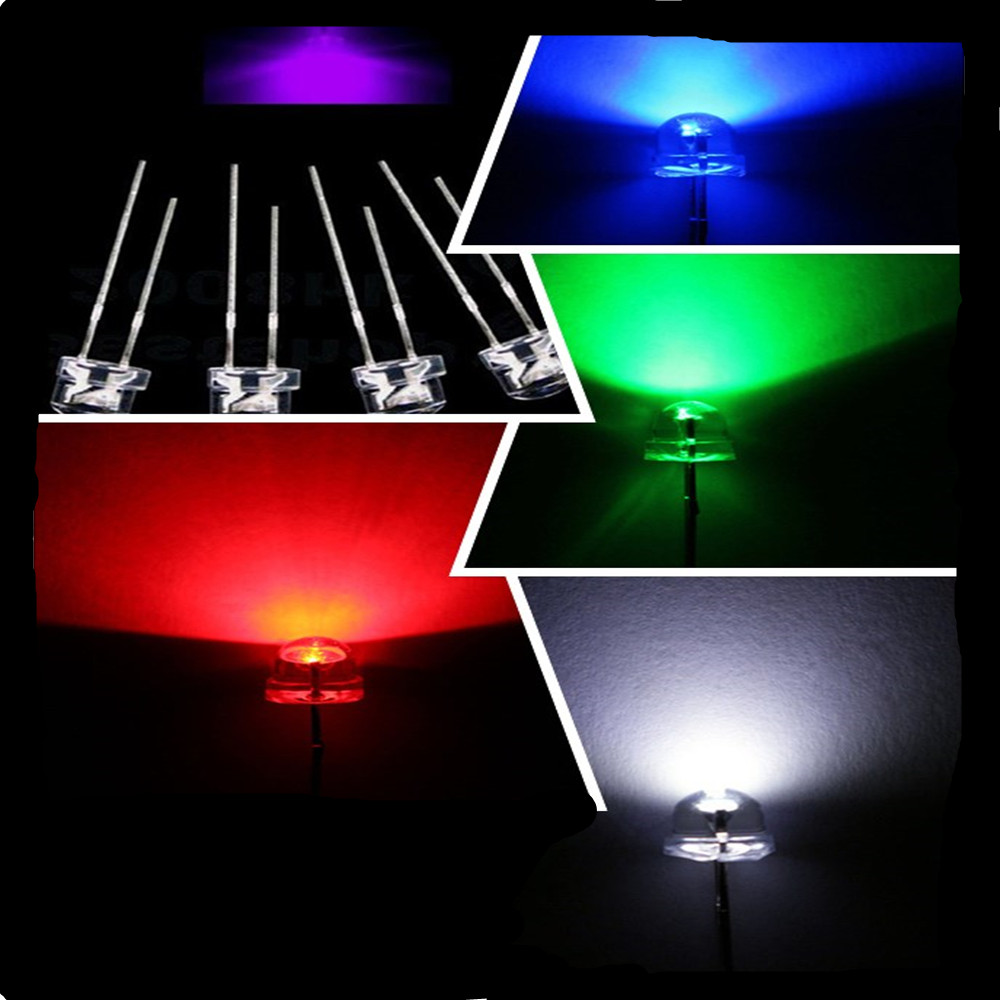 50PCS F5 5mm YELLOW Straw Hat Superbright LED Light LED Lamp MF