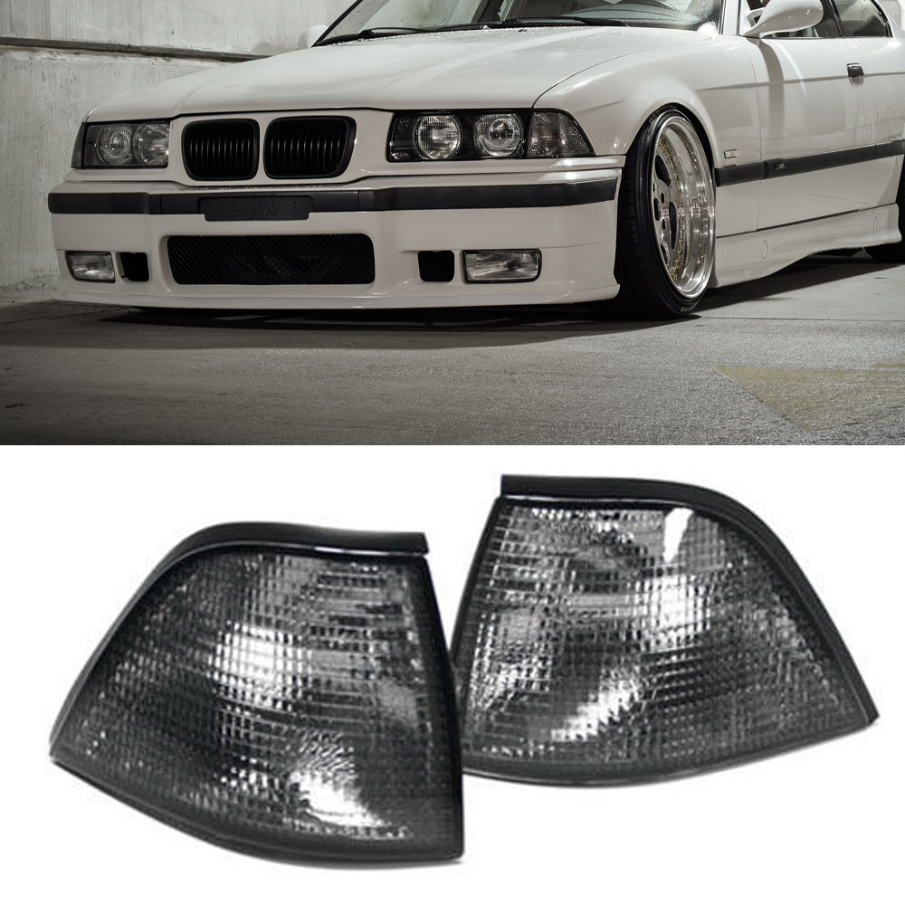 2x Euro Smoke Corner Lights For BMW E36 2DR 9298 Coupe/Convertible