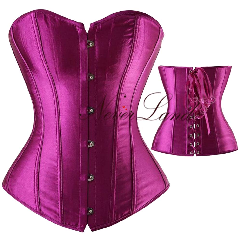 Women Lace up Boned Corset top Waist Training Corsets Bustier Shaper
