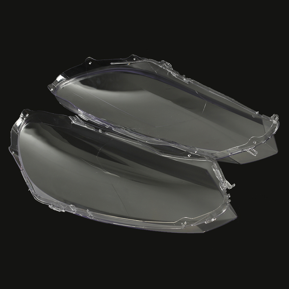 2x Plastic Headlight Lenses Cover Replacement Clear For VW Golf 6 MK6