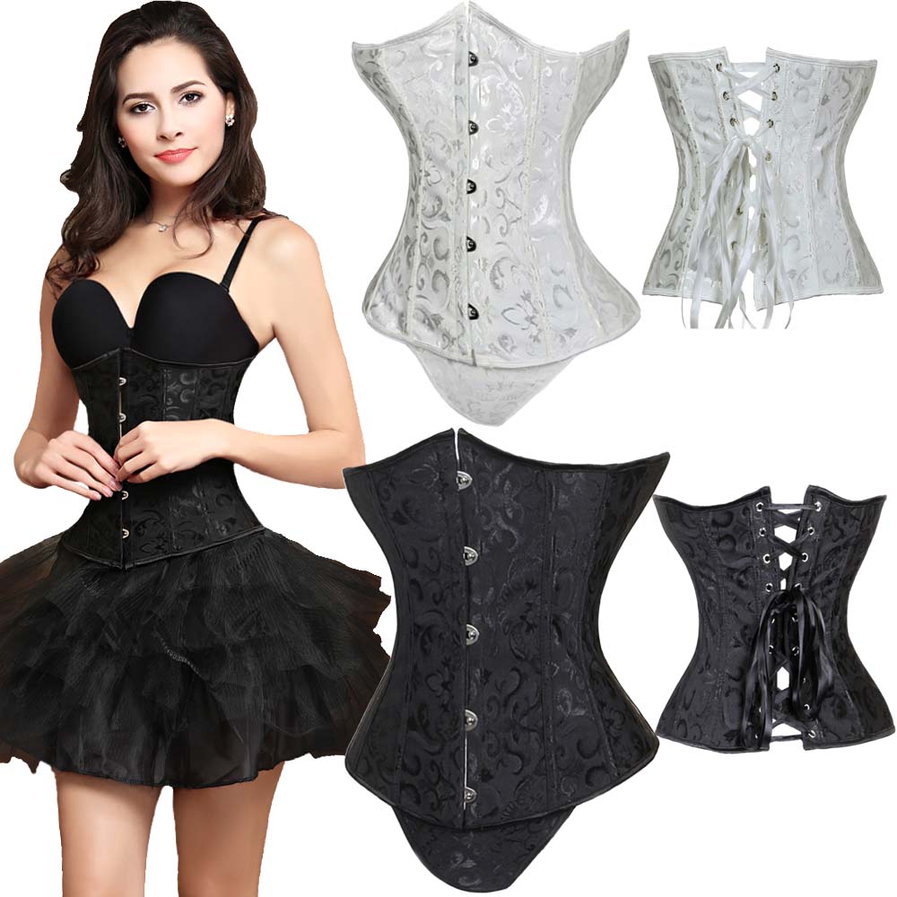 Underbust Waist Training Corset Top Waist Cincher Corsets Burlesque