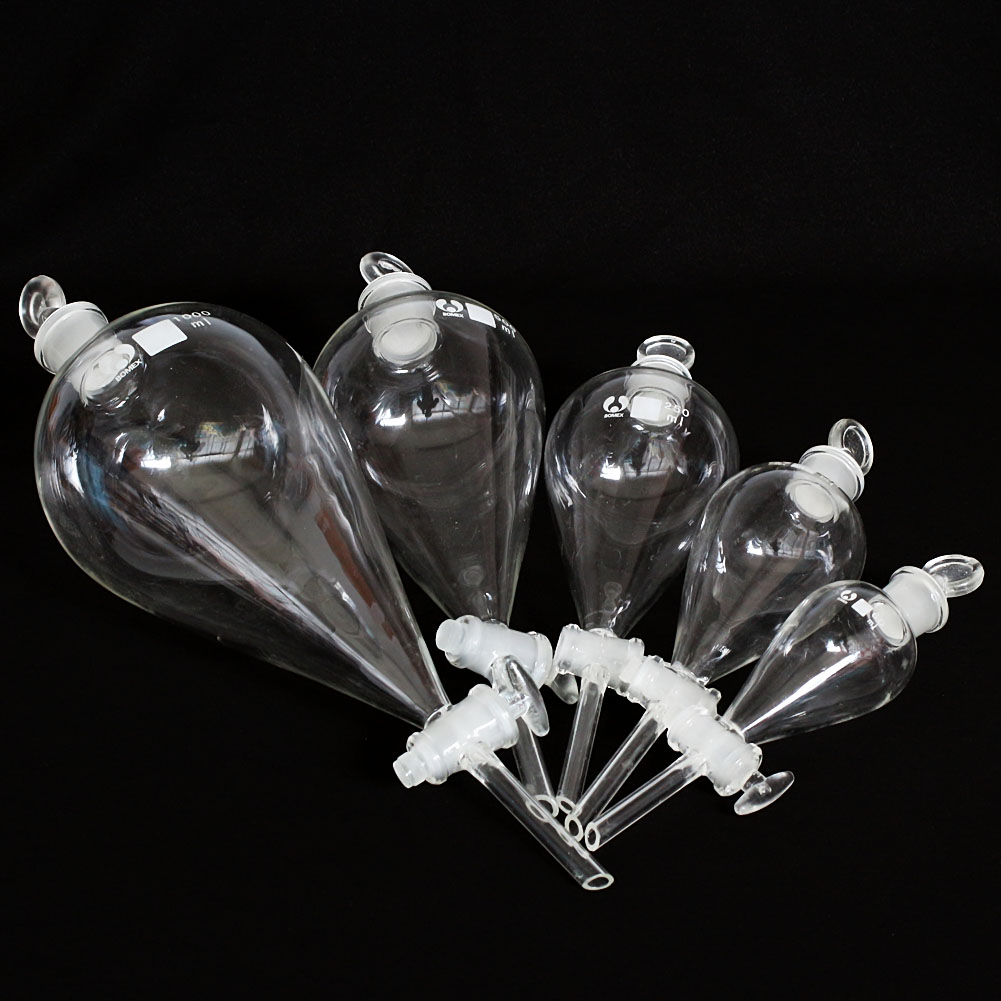 60ML1000ML Lab Glass Separatory Funnel with Stopcock Chemistry