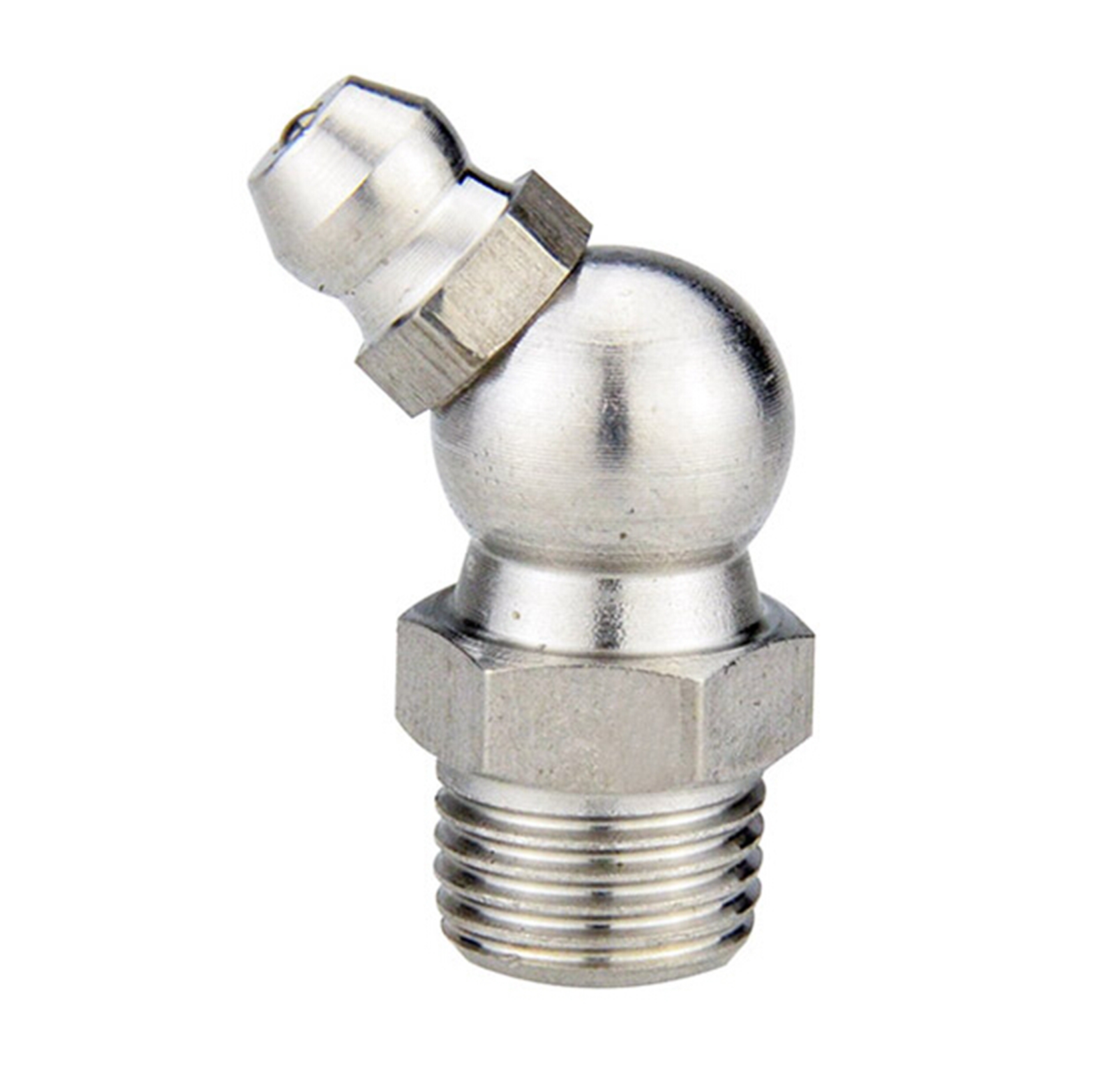 M6 x 0.75mm Metric 45 Degree Stainless Grease Zerk Nipple Fitting For Grease Gun eBay