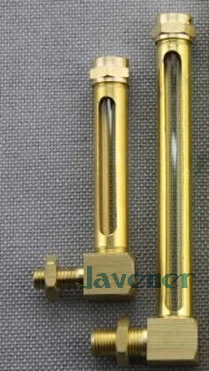 M M Lube Devices Elbow Brass Oil Level Gauge Sight Glass For Lathes