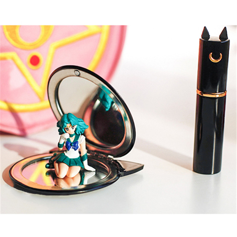 Sailor Moon Luna Cat Makeup Cosmetic Mirror Travel Portable Perfume