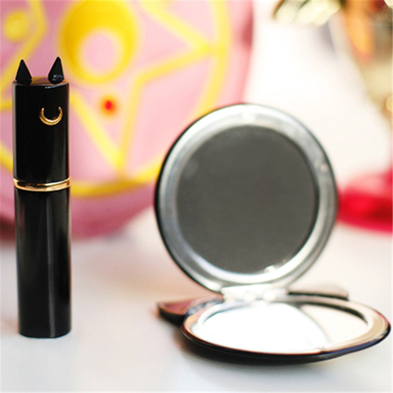 Sailor Moon Luna Cat Makeup Cosmetic Mirror Travel Portable Perfume