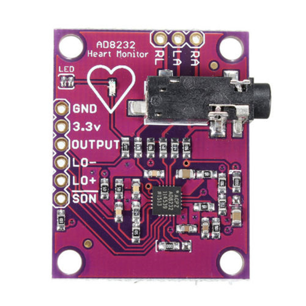 Single Lead AD8232 Heart Rate Monitor ECG Developemt Kit Arduino