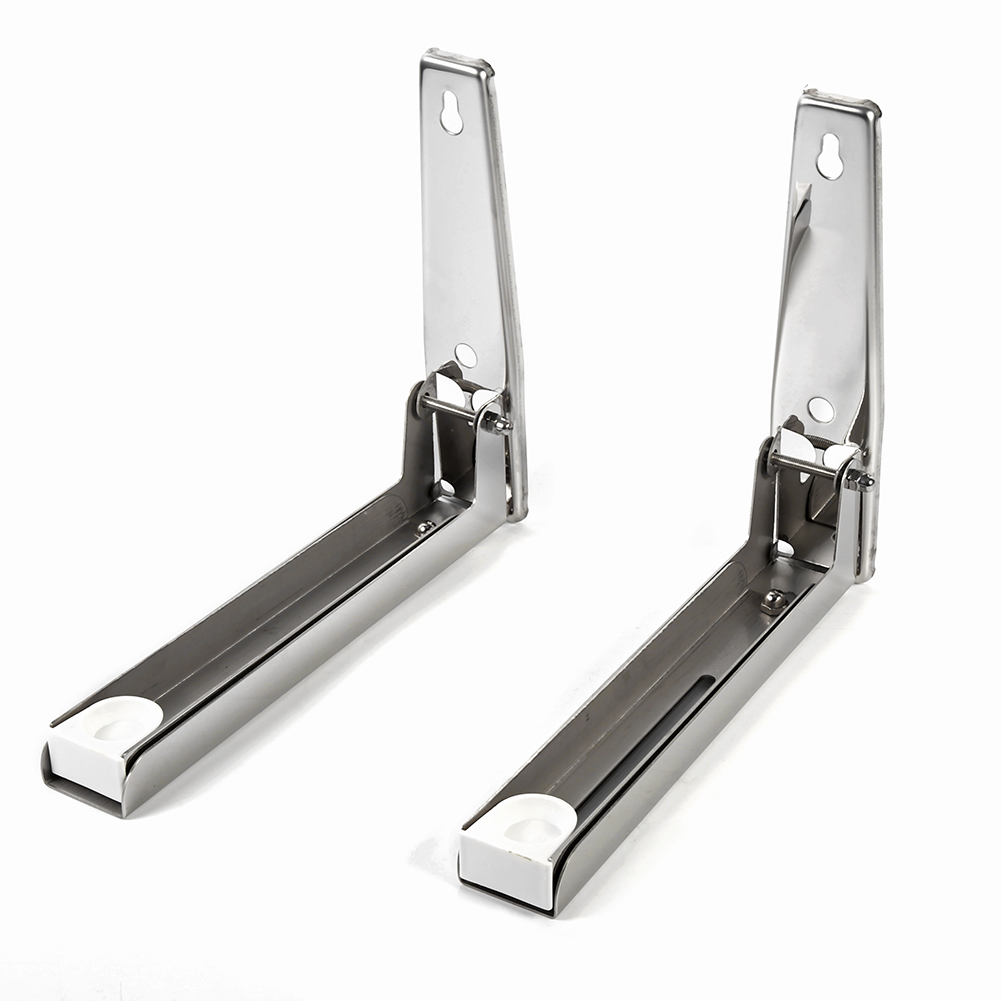 Quality Microwave Oven Universal Shelf Wall Brackets Adjustable Folding