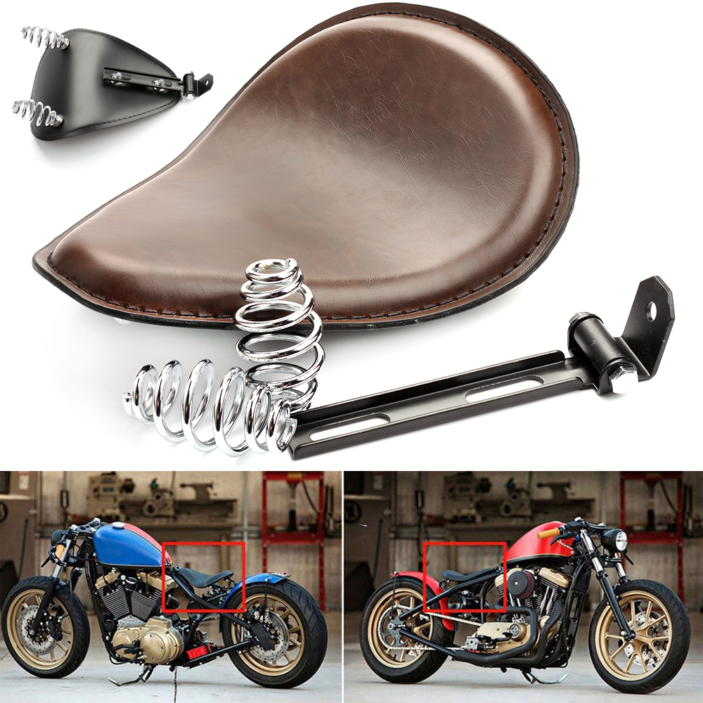 Motorcycle single spring seat