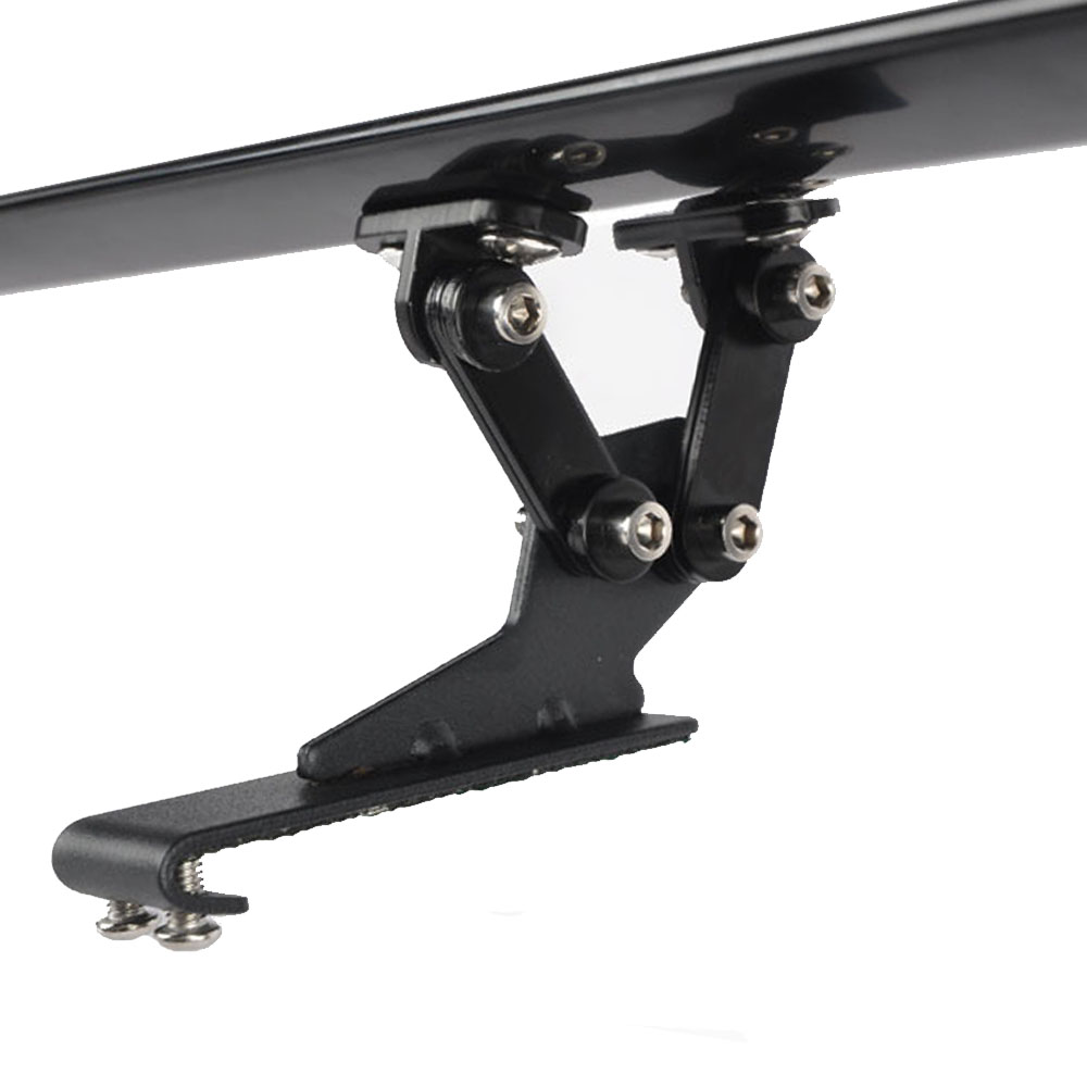 CNC Hatchback Car Black 110CM Rear Trunk Wing Racing Spoiler &Bracket