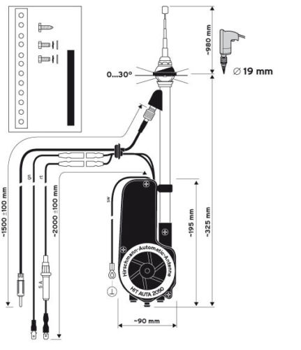 Power Antenna Aerial AM FM Radio Mast kit Jaguar Vanden ... jaguar xkr wiring diagram 