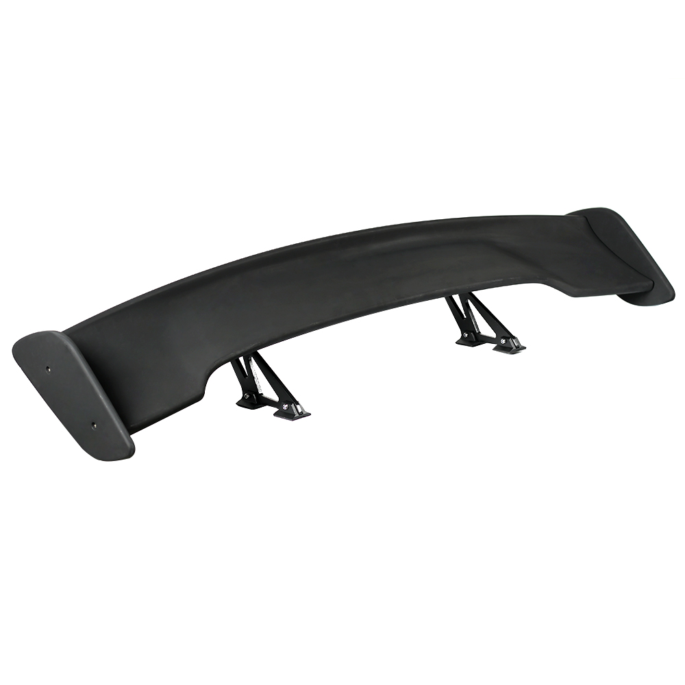 Universal 57" 145cm Black Carbon Fiber GT Car Rear Racing Wing Spoiler
