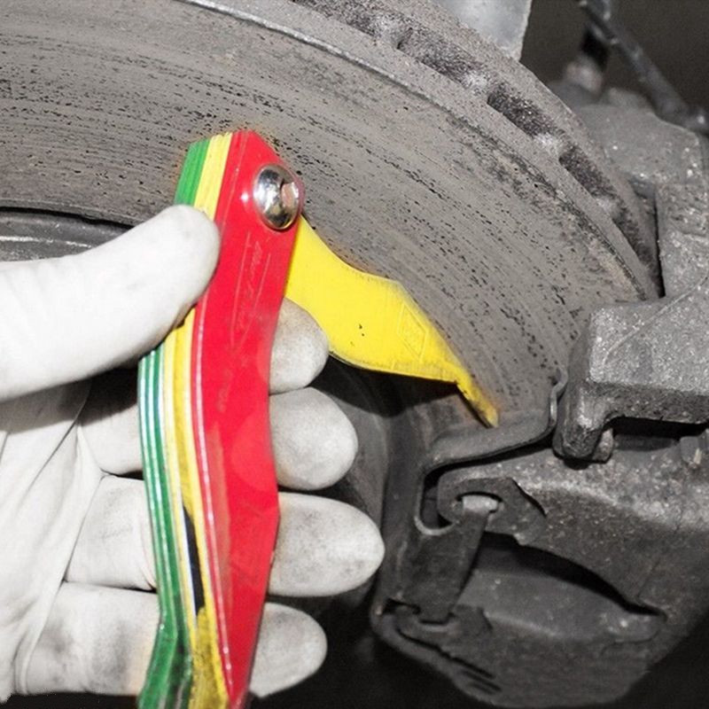 8 in 1 Automotive Brake Pad Feeler Lining Thickness Gauge Measure Tools