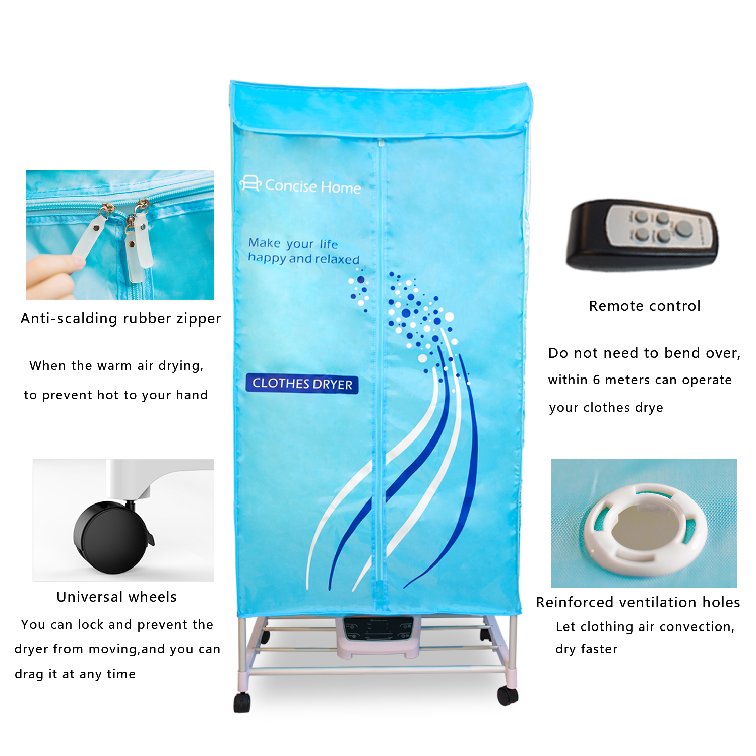 Concise Home Electric Clothes Dryer Portable Wardrobe Machine drying