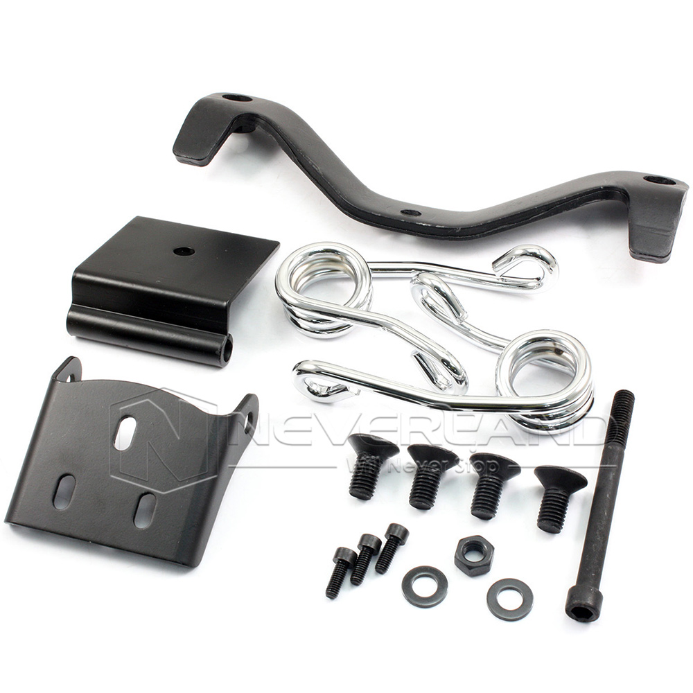 Motorcycle 15.4" Solo Seat , Brackets Spring Kit Fits Harley Sportster